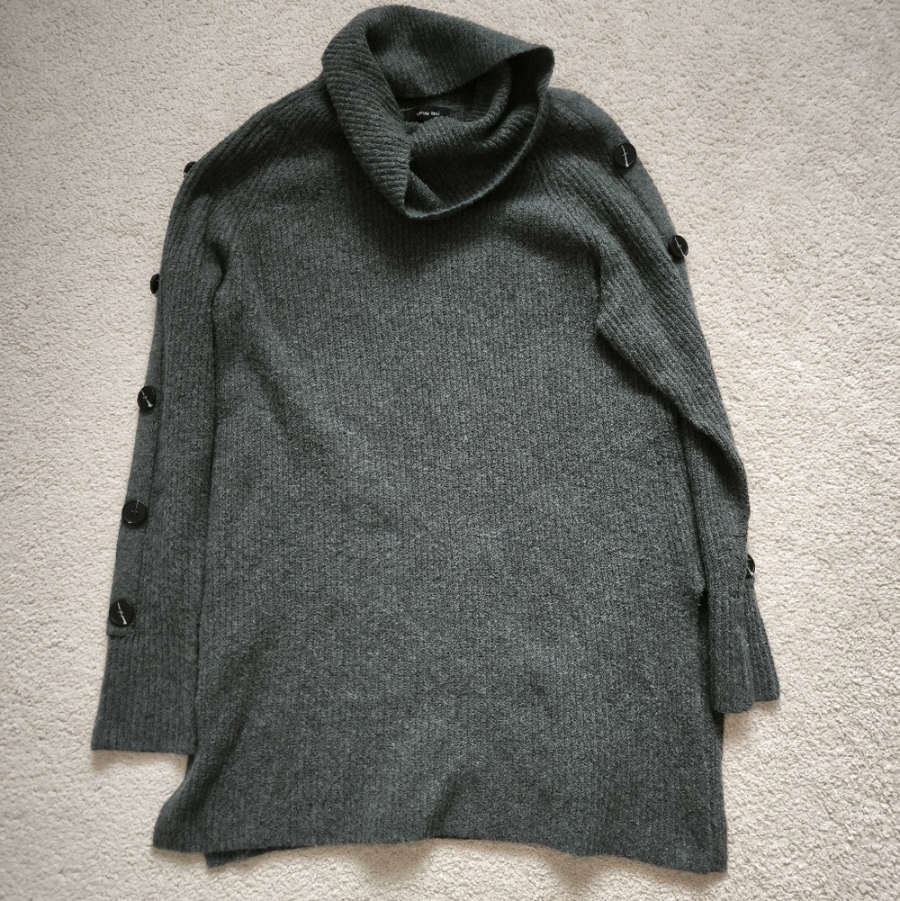 Verve Ami W Turtleneck Button-Sleeve Sweater Dress